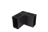 Star Drain 65/100 Hoekstuk - Premium Zwart (Aluminium)-Optimale waterafvoer