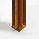 Hoekpaal Bamboescherm mt bevestigingsvoet 182cm Corten-