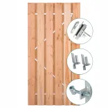 Tuindeur RVS Inbouwslotset Douglas Onbehandeld Gesch.100x195-Onbehandeld Douglas