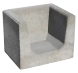 (H) Hoek U-element 40x50x40 Grijs-Voor de realisatie van hoogteverschillen