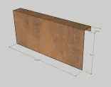 Corten Overzetstuk 1000x450x120mm-