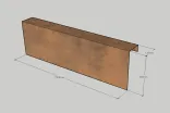 Corten Overzetstuk 1000x300x120mm-
