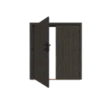 Excellent/Elegant Dubbele deur Zwart Dicht-Inclusief hang- en sluitwerk