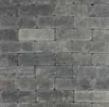 Trommelsteen 21x7x7 grijs/zwart genuanceerd-