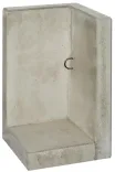 Hoek-L-Element 50x50x50x10cm Zichtbeton-