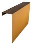 Corten Overzetstuk 1000x450x120mm-Er ontstaat een oranjebruine roestlaag na blootstelling aan buitenlucht