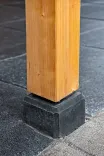 Berton©-poer recht antraciet M16-bus 15x15x60cm-Eenvoudig toe te passen
