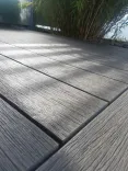 8x400cm Lunar Grey/Ce-Dubbelzijdig toepasbaar kleurprofiel Graphite en Wenge