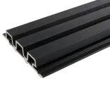 WPC WEO35 Gardenwall 33x170mm (wb 140mm) 290cm Ebony Black-Optiek van hedendaags open latwerk