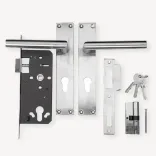 Inbouw cilinderslot schild RVS tbv 614467-RVS