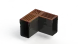 Star Drain 65/100 Hoekstuk - Roestbruin (Cortenstalen)-Optimale waterafvoer