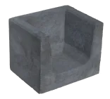 (H) Hoek U-element 40x50x40 Antraciet-Voor de realisatie van hoogteverschillen