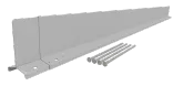 Hardline Borderrand Gegalvaniseerd 15cm lengte 220cm incl. 4 grondnagels en verbindingsset-