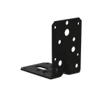 Hoekanker m/ril 90x90x60mm zwart TXT p/stuk-