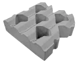 Grasbetontegel type C 40x40x12(40 cm. zijde vlak) BK25 vierkante gaten-Waterdoorlatend
