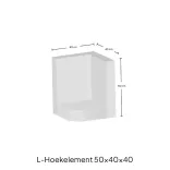(H) Hoek L-element 50x40x40x8 grijs-Geschikt voor een trap of verhoogd bloemborder