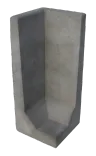 L-Hoekelement 100x40x40 Grijs-Functioneel