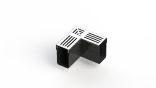 Star Drain 65/100 Hoekstuk - Grijs (Aluminium)-Optimale waterafvoer