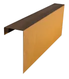 Corten Overzetstuk 1000x300x120mm-Er ontstaat een oranjebruine roestlaag na blootstelling aan buitenlucht