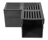 Star Drain Mini 65/60 Hoekstuk - Zwart (Aluminium)-