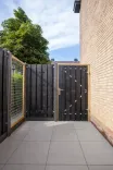 Tuindeur RVS Inbouwslotset Grenen Zwart Geschaafd100x195-