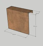 Corten Overzetstuk 500x450x150mm-