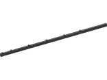 Hillfence met.paal+aansluitingset afdekkap 6x4x240cm zwart-Geleverd inclusief aansluitingset en afdekkap