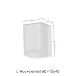 (H) Hoek L-element 60x40x40x8 grijs-Snelle installatie