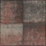 Carré tegel 50x50x5 vlak KOMO nero rosso-