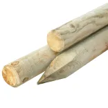 Ronde paal Grenen groen geïmpregn. Ø8x250cm gepunt gekruind-Groen geïmpregneerd grenen