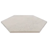 Staptegel Hexagon Quarzite Bianca o60x52x2cm-Onderhoudsarm