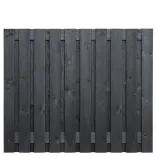 Tuinscherm Breukelen (19+2) Vuren Zwart gespoten 150x180cm-Zwart gespoten vuren