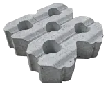 Grasbetontegel type H 40x40x12(rondom hol-dol) K85911 BK25-Waterdoorlatend