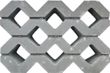 Grasbetontegel type F 40x60x10 (bovenzijde vlak) BK5 vierkante gaten-Waterdoorlatend