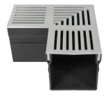 Star Drain Mini 65/60 Hoekstuk - Grijs (Aluminium)-