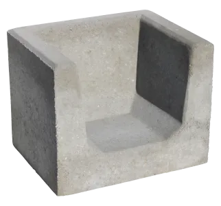 (H) Hoek U-element 40x50x40 Grijs-Voor de realisatie van hoogteverschillen