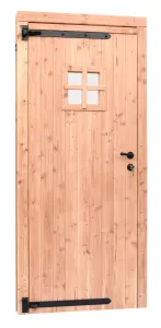 Douglas Deur met Zwart Beslag Blank (Linksdraaiend)