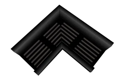 Top Stone 100/100 Hoekstuk - Zwart (Aluminium)-Optimale waterafvoer