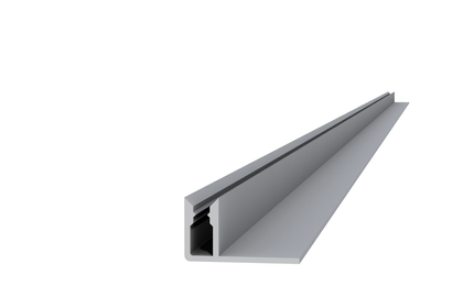 209268 WPC rail voor hoek-/onderprofiel 300x4x2,2 cm Aluminium