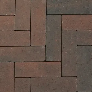 Strackstone+ Dikformaat 21x7x8 vlak wijnrood/antraciet genuanceerd PL3-Verscheidenheid aan mogelijkheden