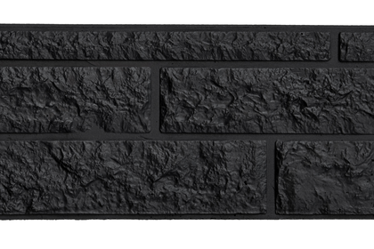 212471 Betonplaat rots motief 184x36x4,8 cm Zwart gecoat