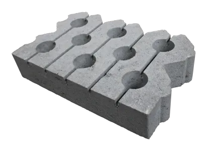 Grasbetontegel type J 40x60x12(60 cm. zijde vlak + bovenzijde vlak) K85912 klasse B BK15 GRN+-