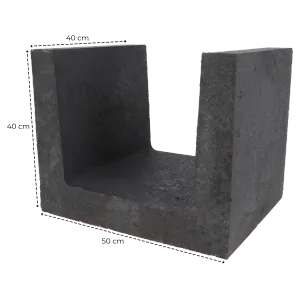 (H) U-element 40x50x40 Antraciet-Voor de realisatie van hoogteverschillen