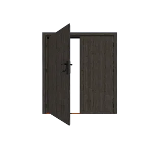 Excellent/Elegant Dubbele deur Zwart Dicht-Inclusief hang- en sluitwerk