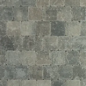 Trommelsteen 15x15x6 grijs/zwart genuanceerd spec-Verscheidenheid aan mogelijkheden