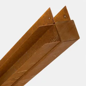 Hoekpaal voor Bamboescherm H182 L:230cm Corten-