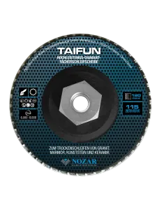 Taifun Diamant Lamellenschijf D115/M14 K120 Zwart-