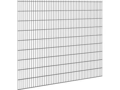 Hillfence metalen scherm dubbele staafmat 250x183cm zwart-Privacy creëren i.c.m. klimplanten