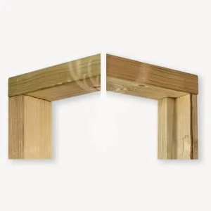 Tuindeurkozijn + aanslagligger Vuren Groen Geimpr 210x140-Groen geïmpregneerd vuren