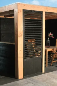 Excellent/Elegant Wandpaneel draaibare lamellen compleet 220-Zwart gespoten hout